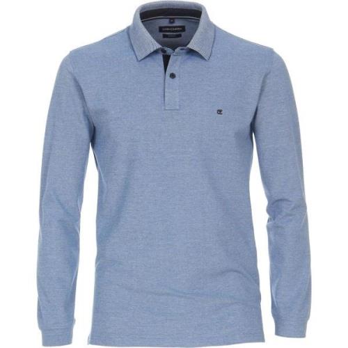 T-shirt Casa Moda Longsleeve Polo Lichtblauw
