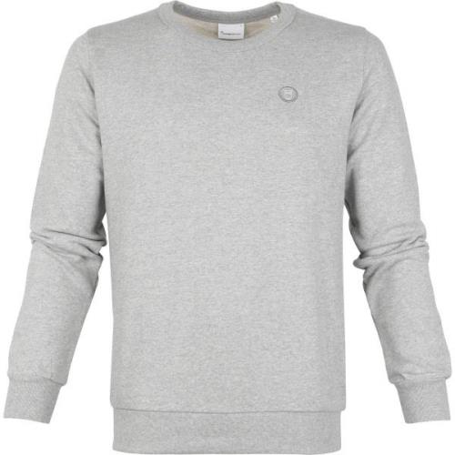 Sweater Knowledge Cotton Apparel Elm Melange Trui Grijs