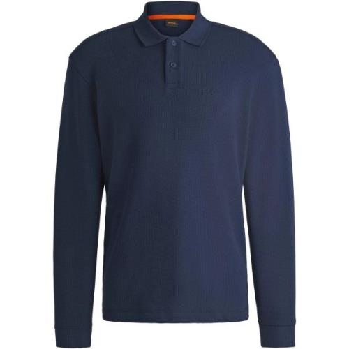 Sweater BOSS Petempestolong Long Sleeve Polo Navy