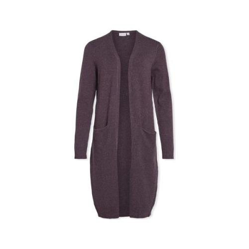 Mantel Vila Noos Ril Long Cardigan - Plum Perfect