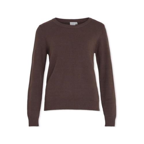 Trui Vila Noos Ril O-Neck L/S - Coffee Bean