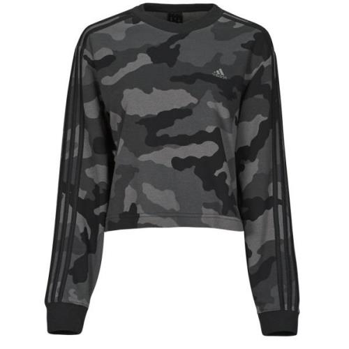 Sweater adidas Essentials 3-Stripes Camo-Print Cropped Sweatshirt