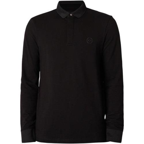 Polo Shirt Lange Mouw EAX Poloshirt met lange mouwen en logo