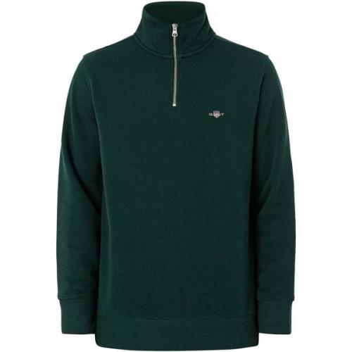 Sweater Gant Regular Shield-Sweatshirt Met Halve Rits