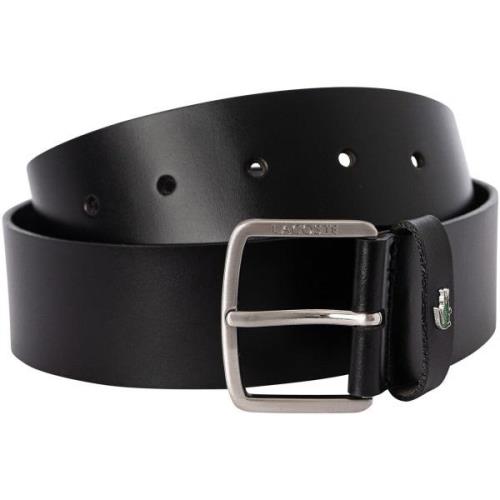 Riem Lacoste Effen leren riem