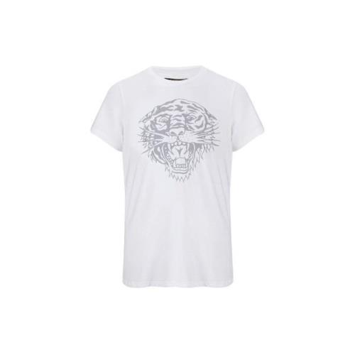 T-shirt Korte Mouw Ed Hardy Tiger-glow t-shirt white