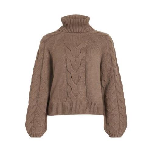 Trui Vila VIOA L/S CABLE ROLLNECK KNIT TOP/PB 14087553