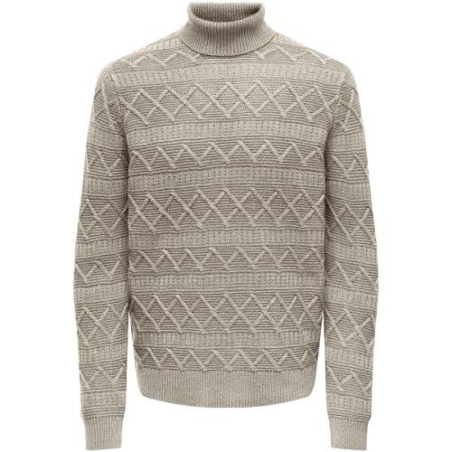 Trui Only &amp; Sons ONSWADE REG 5 STRUC ROLL NECK KNIT 22027158