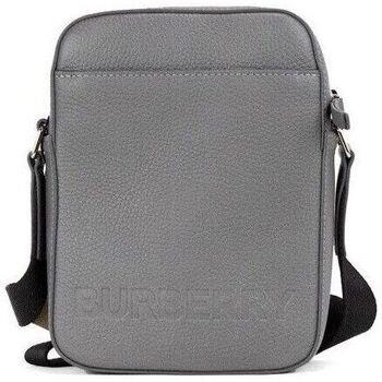 Handtas Burberry Grijze relief logo korrelige lederen crossbody handta...