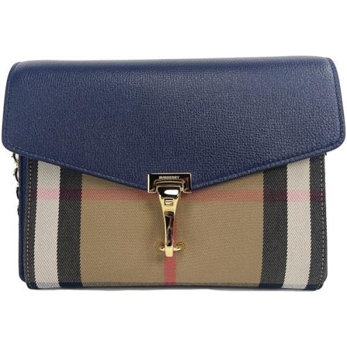 Handtas Burberry Regency blauwe geruite leren crossbodytas