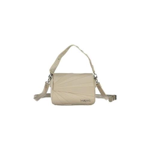 Handtas Desigual Beige schoudertas voor dames met sunburst design