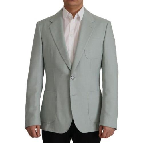 Blazer D&amp;G Mint Slim Fit Kasjmier Zijden Blazer