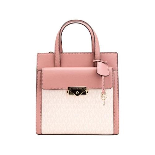 Handtas MICHAEL Michael Kors Jet Set Reizen Crossbody Tas Blush Leer