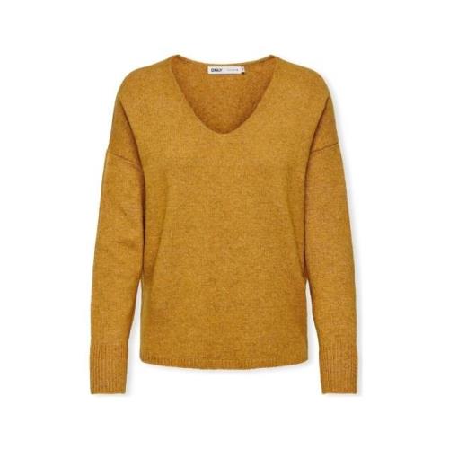 Trui Only Rica Life Knit LS - Golden Spice