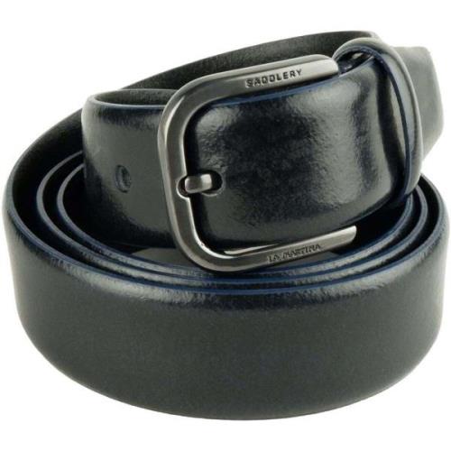 Riem La Martina Blauwe leren riem