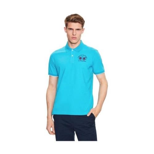 T-shirt La Martina Stretch katoenen poloshirt met geborduurd logo