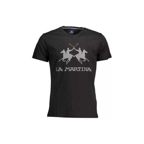 T-shirt La Martina Katoenen T-shirt met ronde hals en print