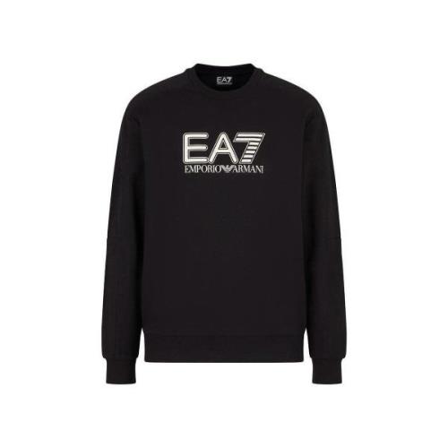 Sweater Ea7 Emporio Armani Visibility Cotton Sweatshirt Black