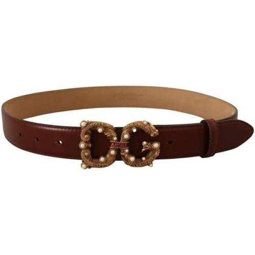 Riem D&amp;G Logo Gesp Lederen Amore Riem