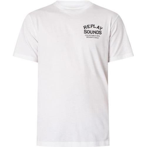 T-shirt Korte Mouw Replay Geluiden Grafisch T-Shirt