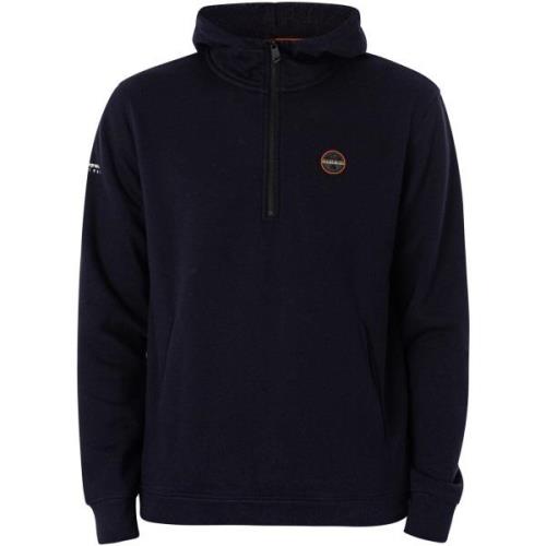 Sweater Napapijri Badge 1/4 Rits Hoodie