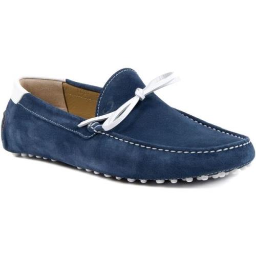 Instappers Dee Ocleppo Handgestikte suede loafer met rubberen zool