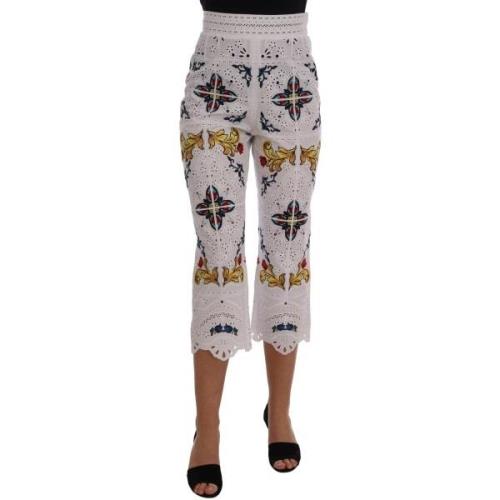 Broek D&amp;G Majolica Capri-broek met uitsnijding