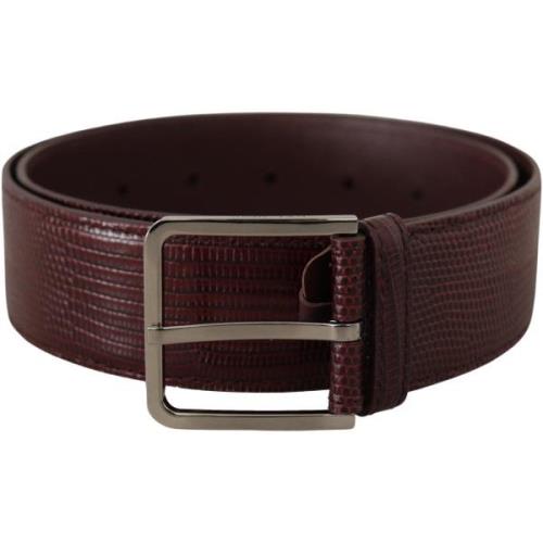 Riem D&amp;G Gegraveerde gesp lederen riem