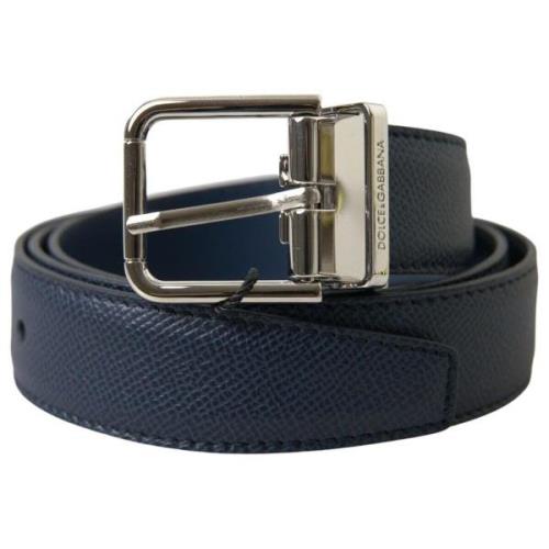 Riem D&amp;G Omkeerbare Leren Riem - Blauw