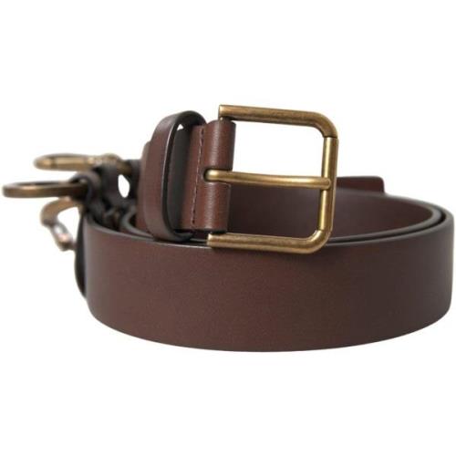 Riem D&amp;G Leren riem met metalen gesp