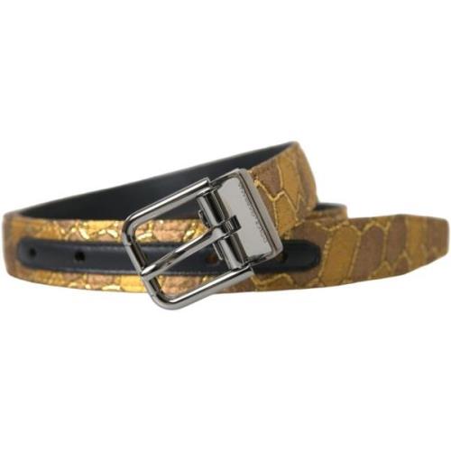 Riem D&amp;G Lederen jacquard metalen gespriem