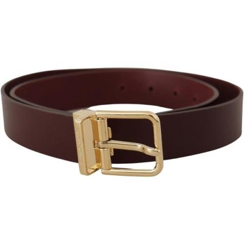 Riem D&amp;G Lederen Gouden Metalen Gesp Riem