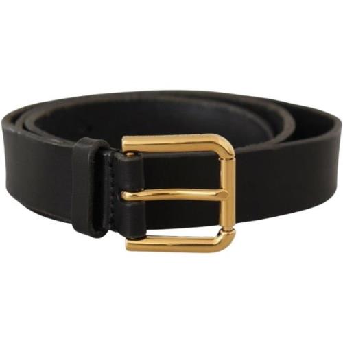 Riem D&amp;G Prachtige leren riem met goudkleurig metalen logo