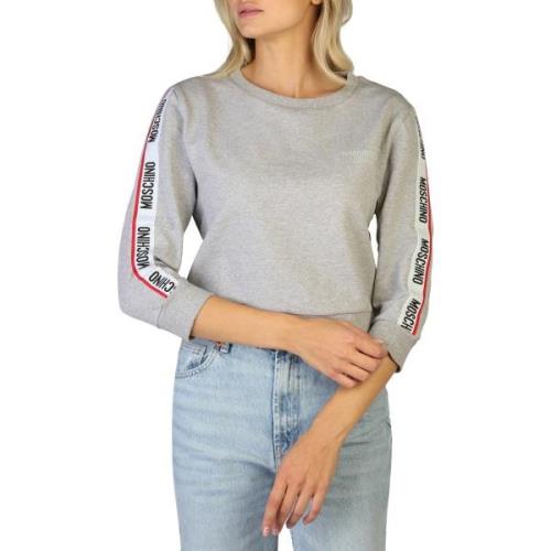 Overhemd Moschino Katoenen sweatshirt met lange mouwen en geribbelde z...