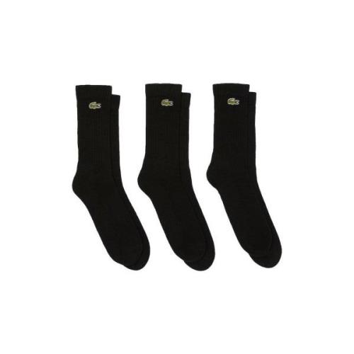 Sokken Lacoste Sport 3 Pack High Cut Socks Black/Black/Black