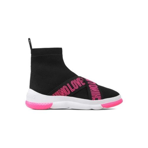 Sneakers Love Moschino Bovensneakers van stof met elastische gores