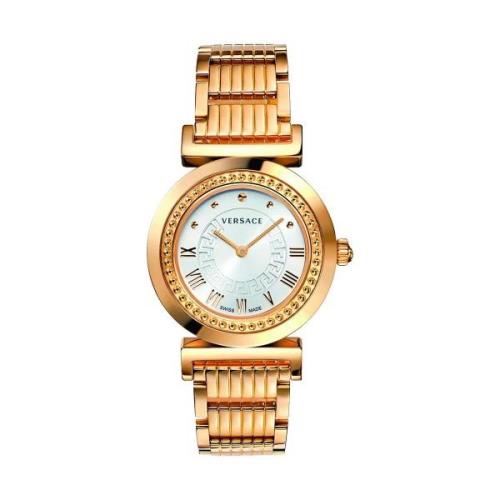 Horloge Versace Roestvrij staal analoog horloge met rosegouden afwerki...