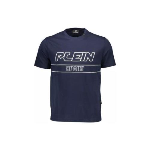 T-shirt Philipp Plein Sport Katoenen T-shirt met ronde hals en contras...