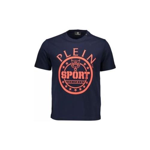 T-shirt Philipp Plein Sport Katoenen T-shirt met contrasterende logopr...