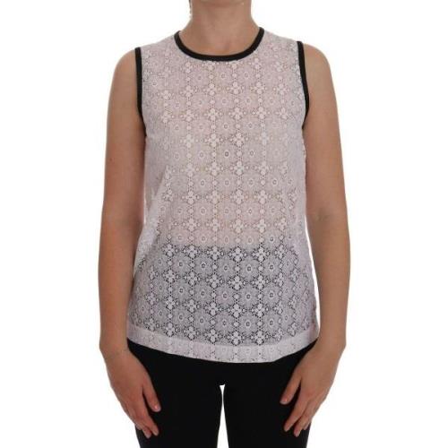 Overhemd D&amp;G witte kanten tanktop