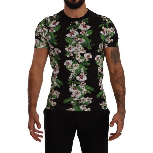 T-shirt D&amp;G T-shirt met bloemenprint en ronde hals