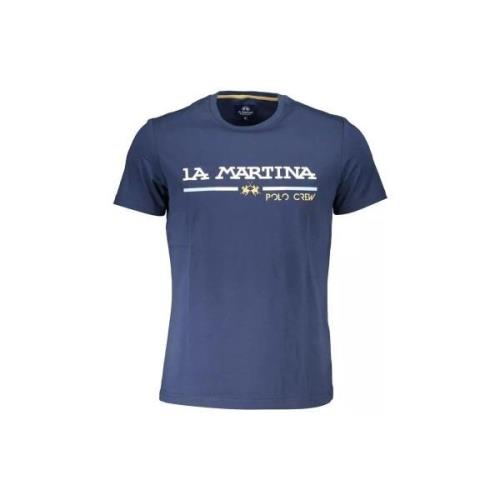 T-shirt La Martina Katoenen T-shirt met korte mouwen en logoprint