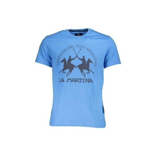 T-shirt Korte Mouw La Martina Katoenen T-shirt met korte mouwen en log...