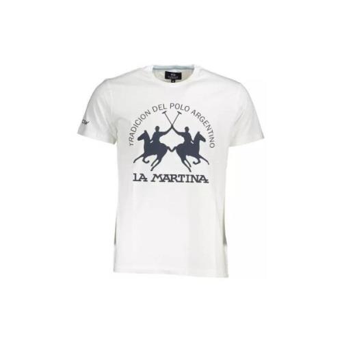 T-shirt La Martina Regular fit wit katoenen T-shirt