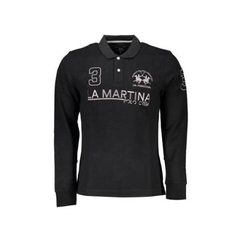 T-shirt La Martina Geborduurd poloshirt met lange mouwen