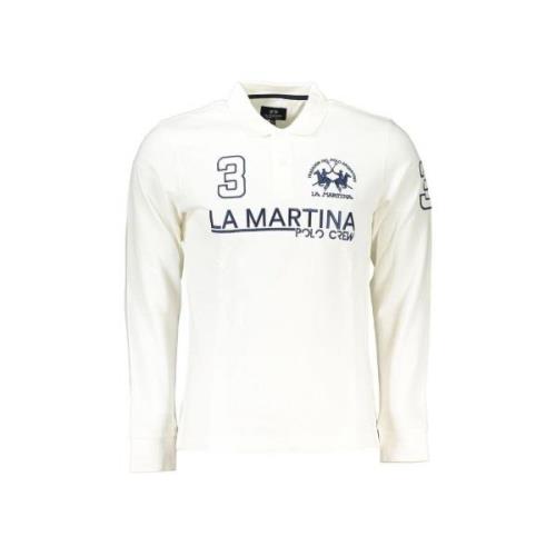 T-shirt La Martina Geborduurd poloshirt met lange mouwen