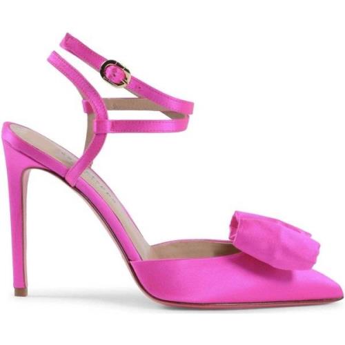 Sandalen Dee Ocleppo Bow satijnen pumps in fuchsia