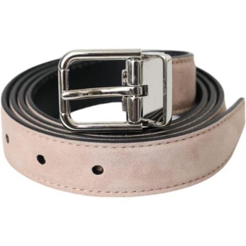 Riem D&amp;G Suede lederen zilveren gesp riem