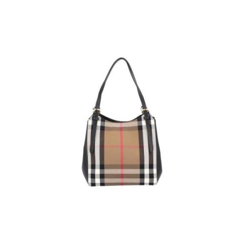 Schoudertas Burberry Schoudertas van leer en stof met magnetische slui...