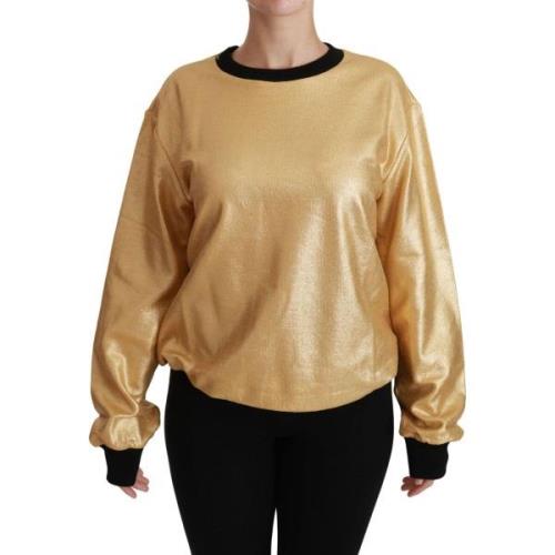 Sweater D&amp;G goudgebreid sweatshirt voor dames